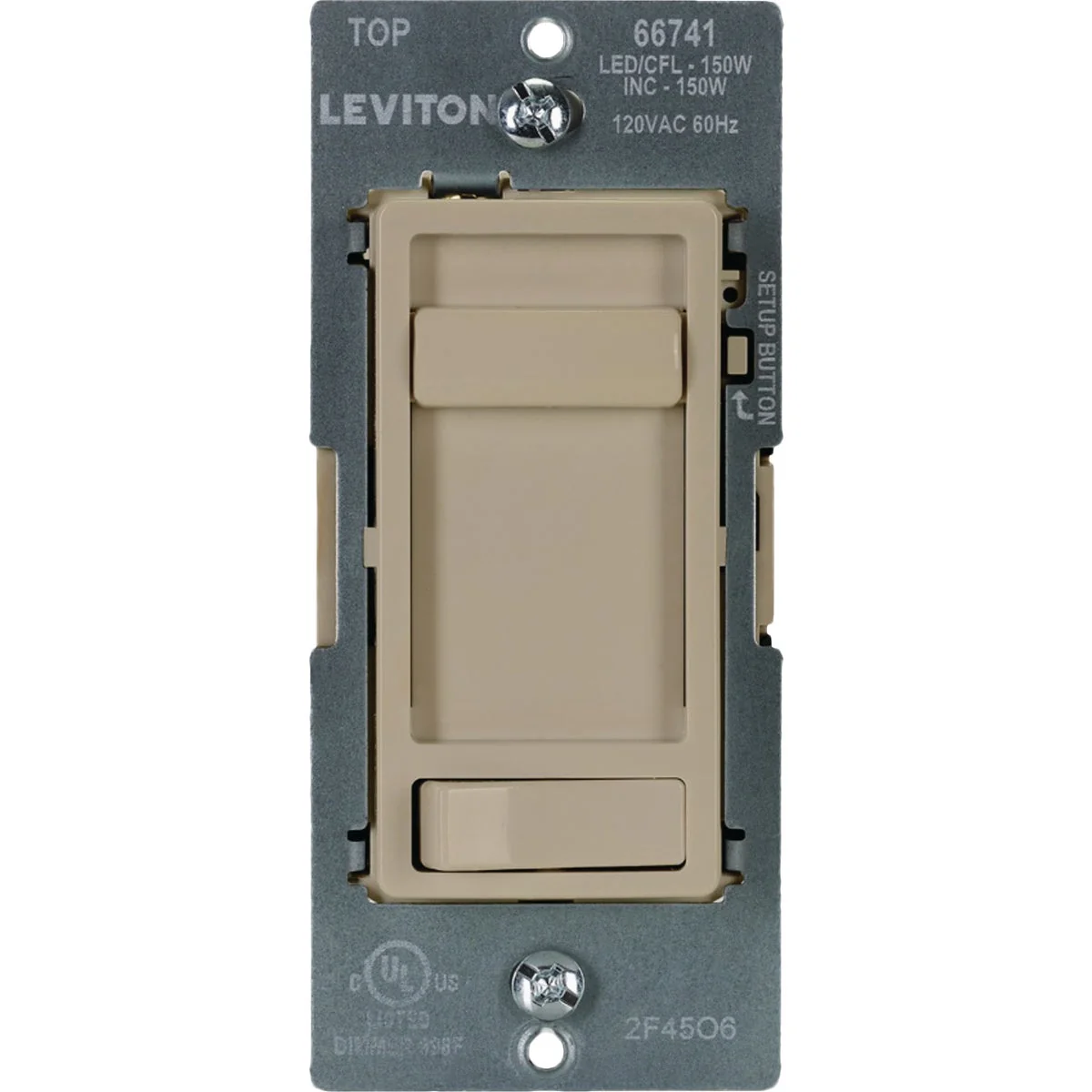 Quality Leviton SureSlide LED CFL Ivory Slide Dimmer Classic