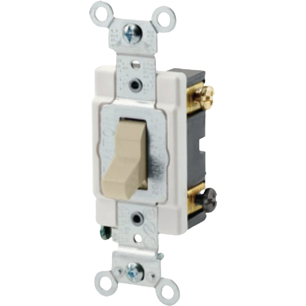 Sustainable Leviton Toggle Ivory 20A Grounded Quiet Double Pole Switch Versatile