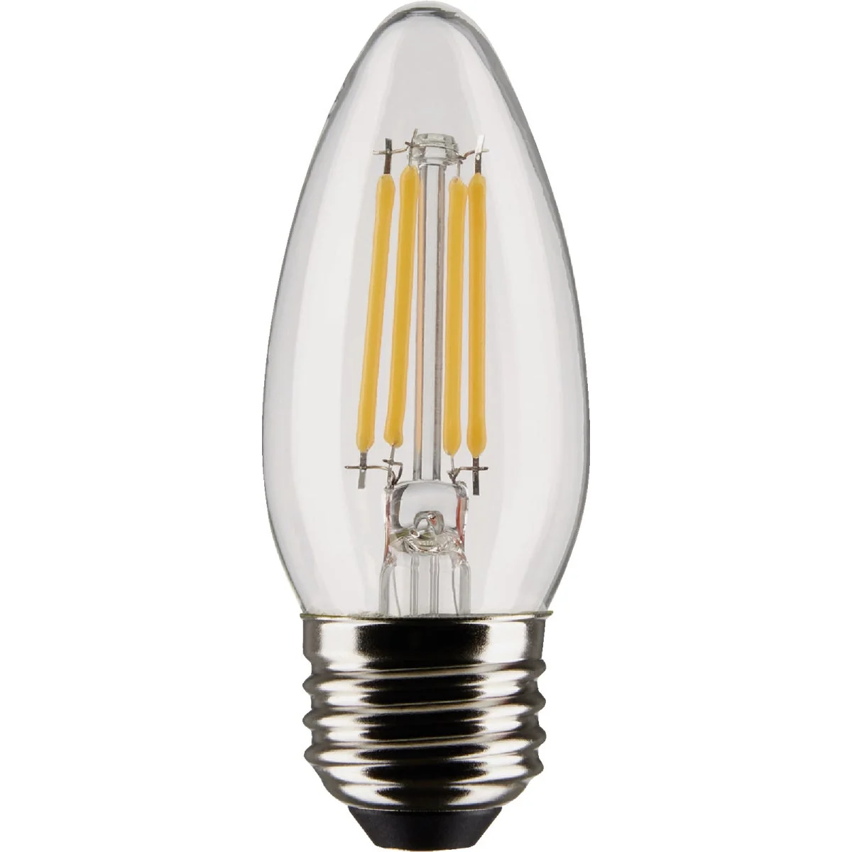 Organic Satco 60W Equivalent Warm White B11 Medium Traditional LED Decorative Light Bulb 2-Pack Practical