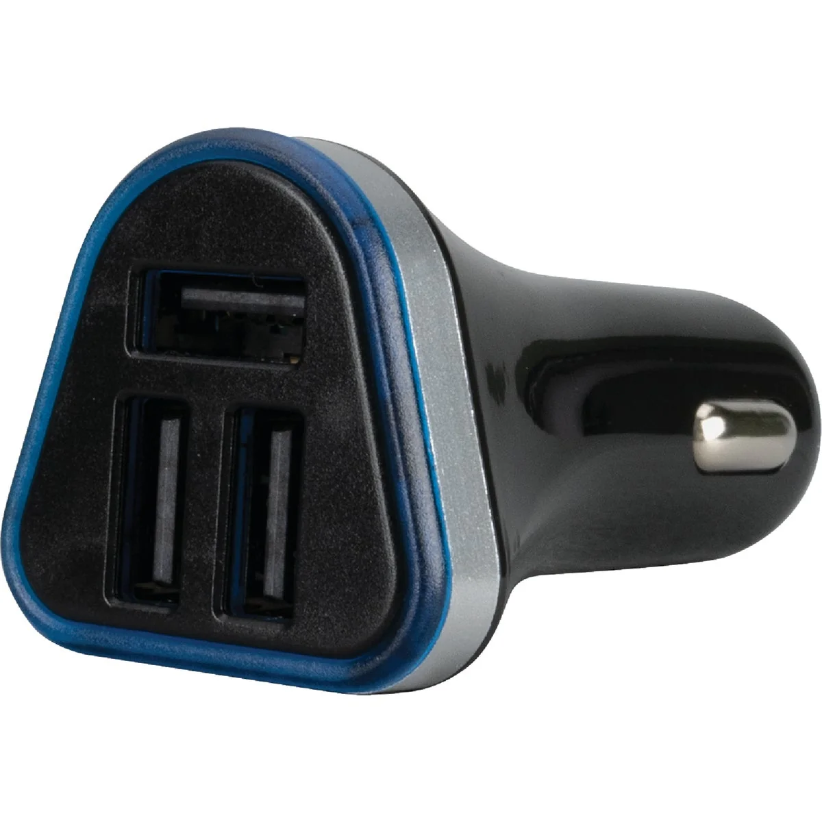 Reliable Blue Jet 12V Triple USB-A Car Charger Refined