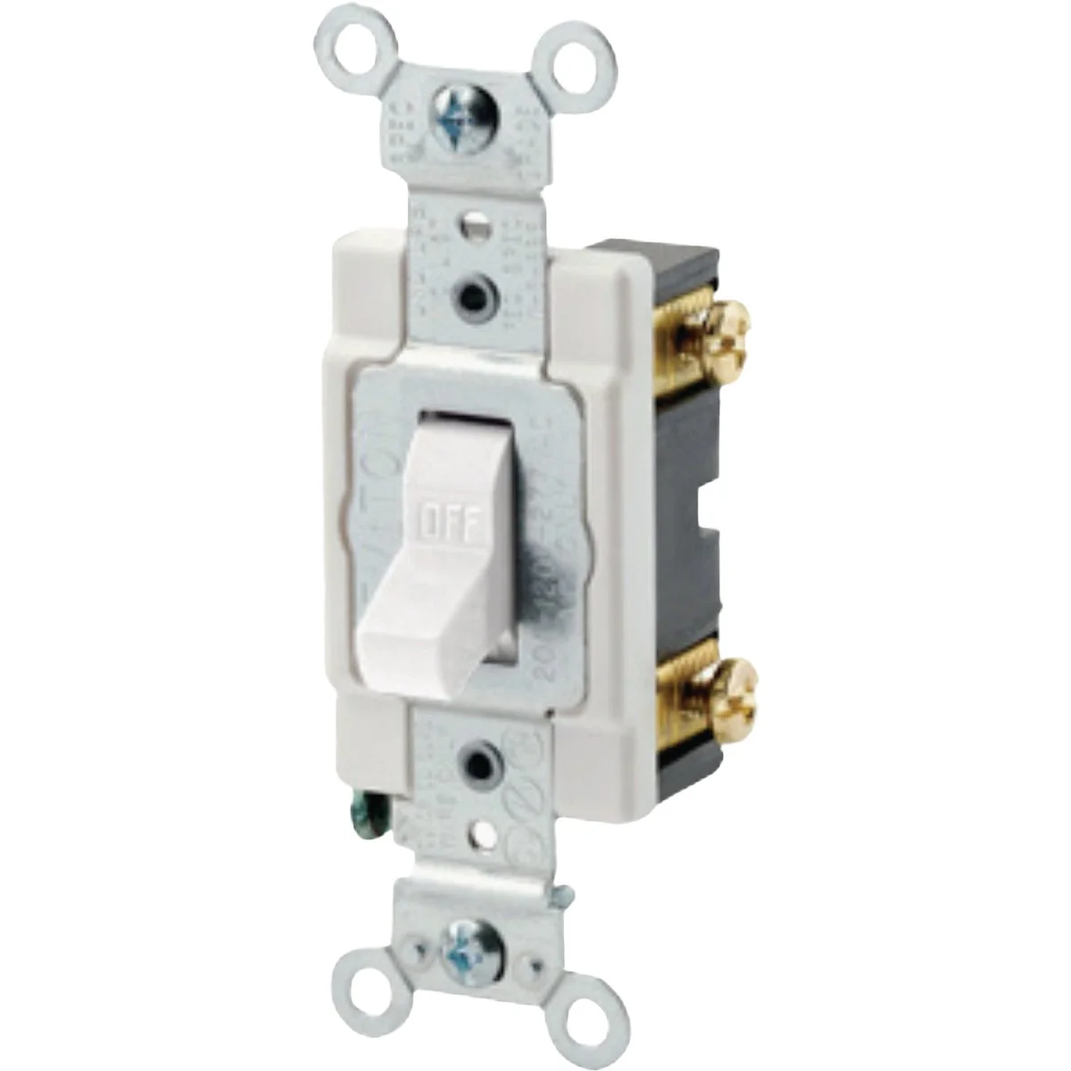Fashionable Leviton Commercial Grade 20A Toggle Single Pole AC Quiet Switch White Stylish