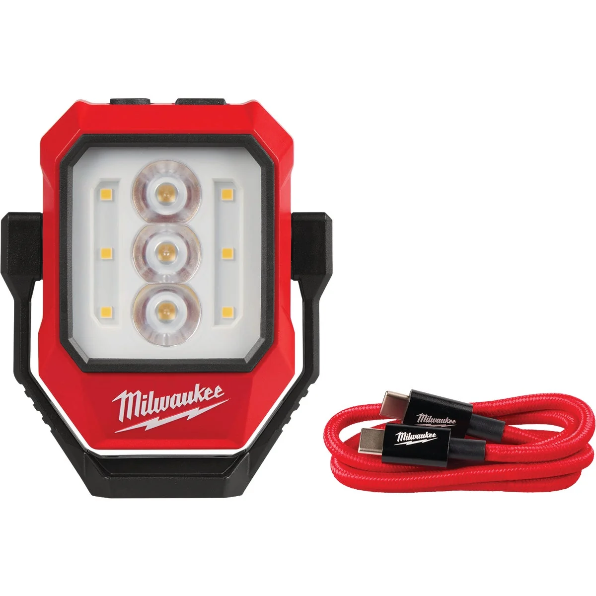 Solid Milwaukee LED Rechargeable Pivoting Task Light with Spot Mode Unique