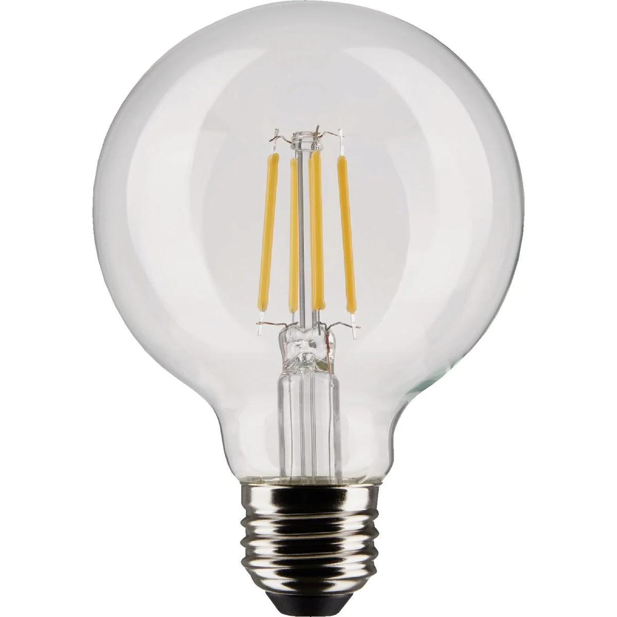 Smooth Satco Nuvo 60W Equivalent Warm White G25 Medium Clear LED Decorative Light Bulb 2-Pack Natural