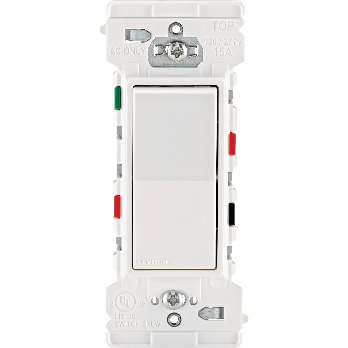 Long-Lasting Leviton Decora Edge Rocker White 15A Quiet 3-Way Switch 10-Pack Classic