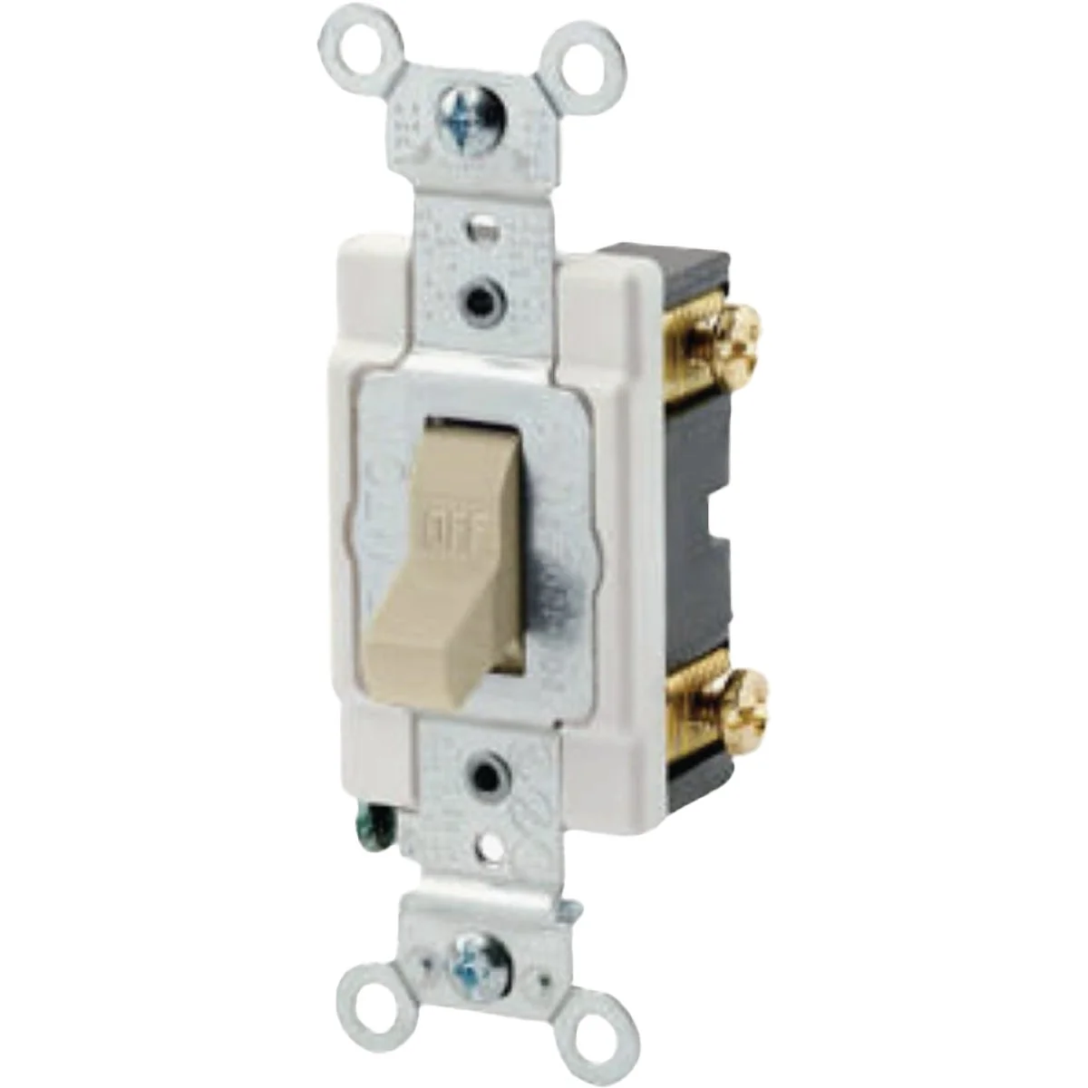 Consistent Leviton Commercial Grade 20A Toggle Single Pole AC Quiet Switch Ivory Modern