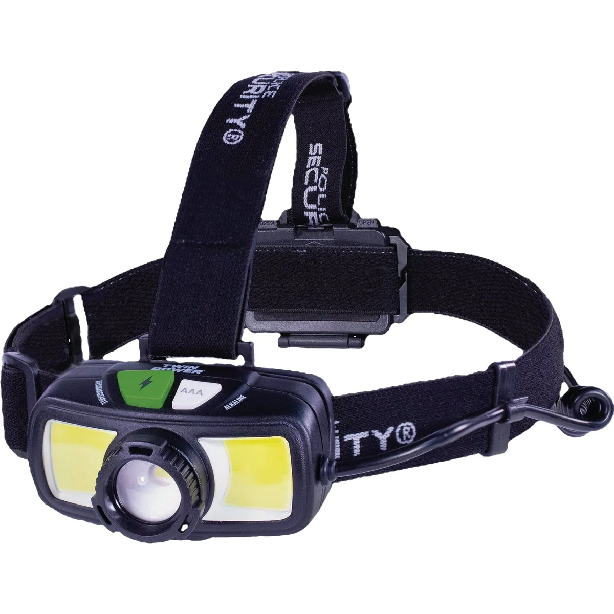 User-Friendly Police Security Twin Power 1500 Lm. LED Headlamp Functional