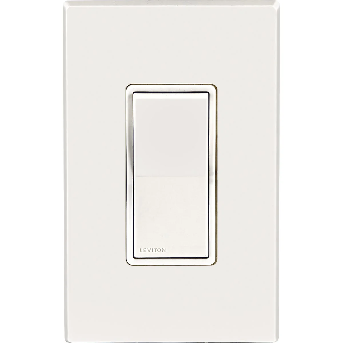 Trendy Leviton Decora Residential Grade 15A Rocker Weather-Resistant Single Pole Switch White Clean
