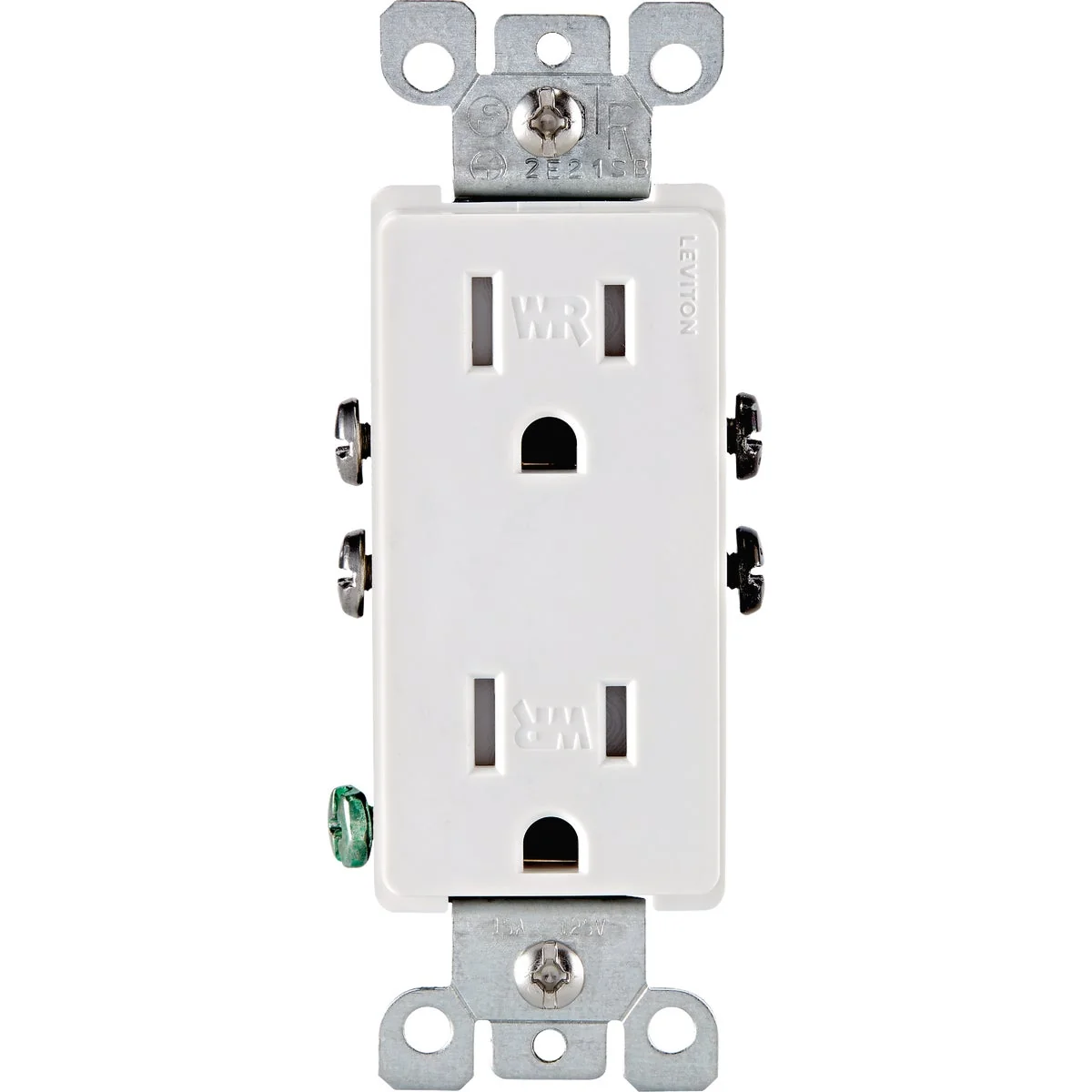 Clean Leviton Decora 15A White Residential Grade 5-15R Weather Tamper Resistant Duplex Outlet Exceptional