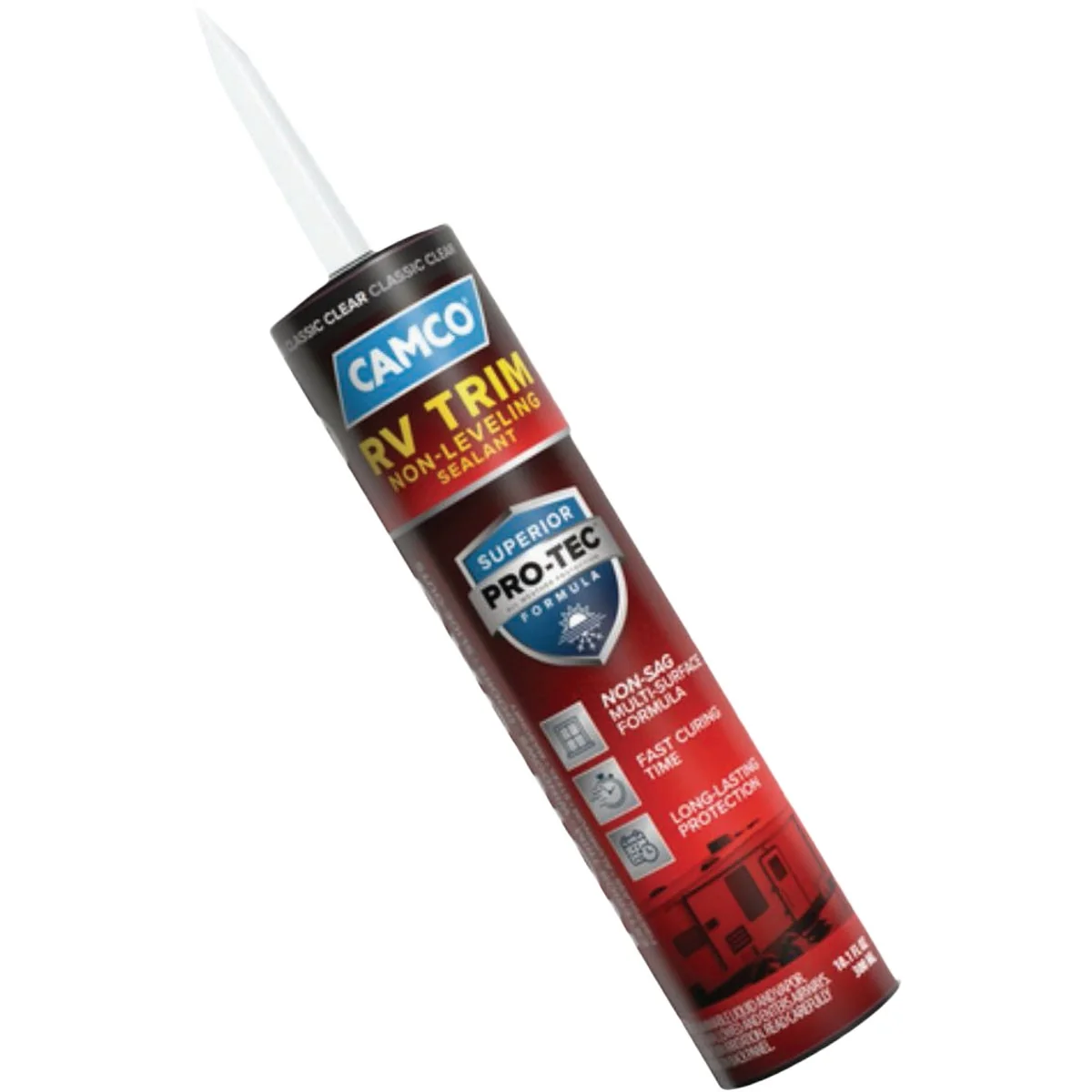 Solid Camco Pro-Tec RV Non-Sag Sealant with WeatherGuard Protection Clear Artisan