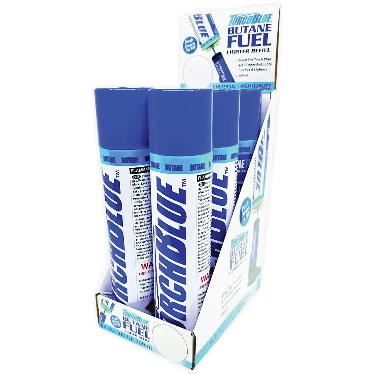 Quality Torch Blue 3000mL Butane Cylinder Refill Casual