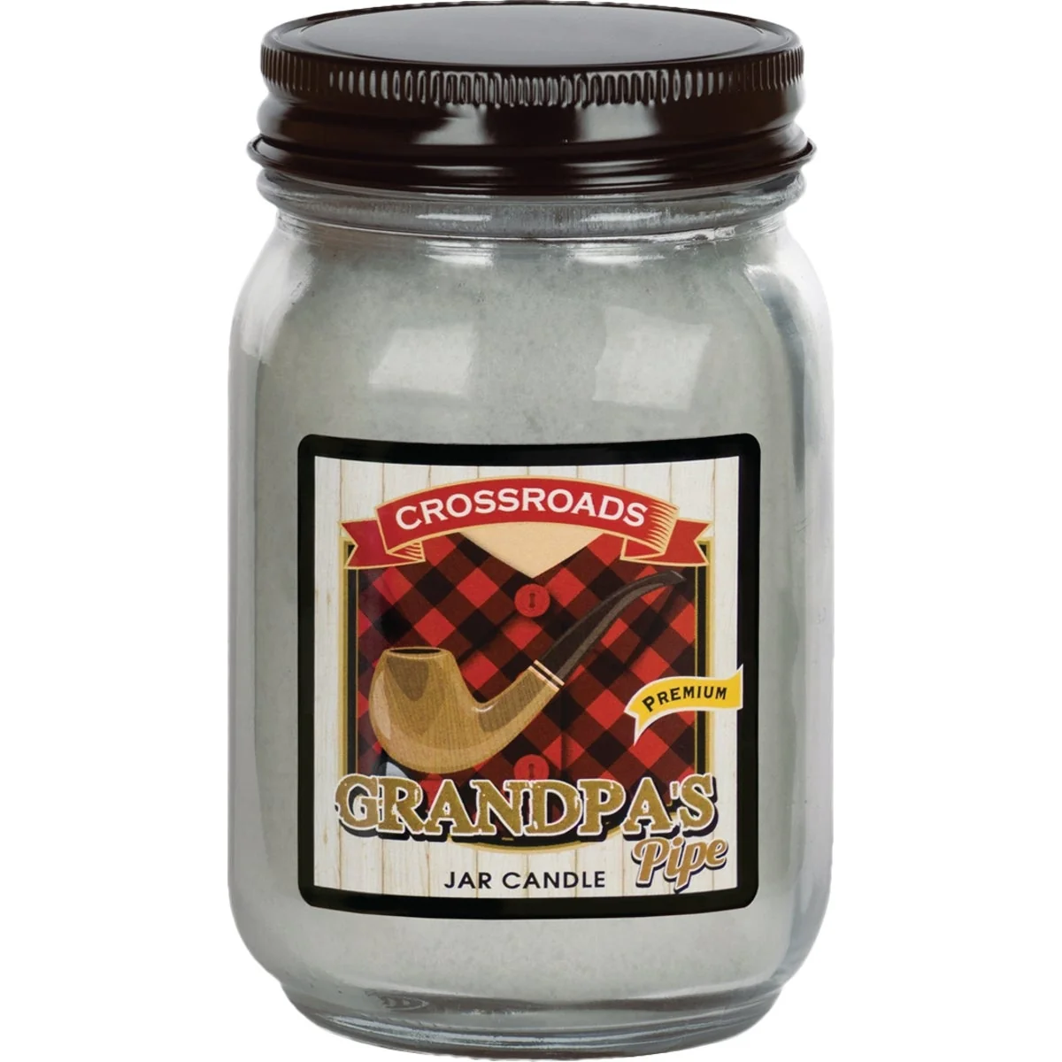 Sophisticated Crossroads Designs 12 Oz. Jar Candle Grandpa's Pipe Premium Material