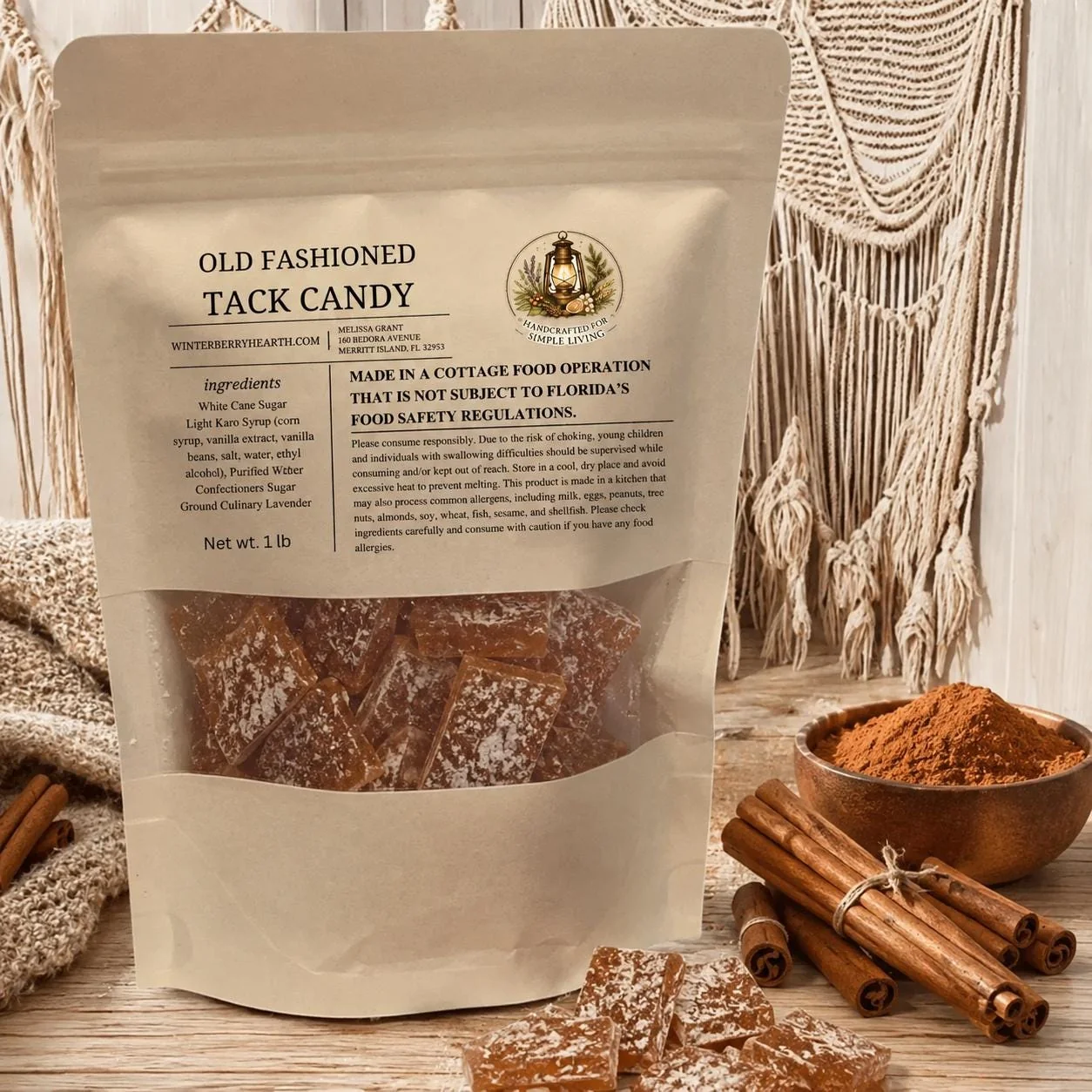 Outstanding Cinnamon Old Fashioned Hard Tack Candy Nostalgic Rock Candy Homemade Treat Breathable
