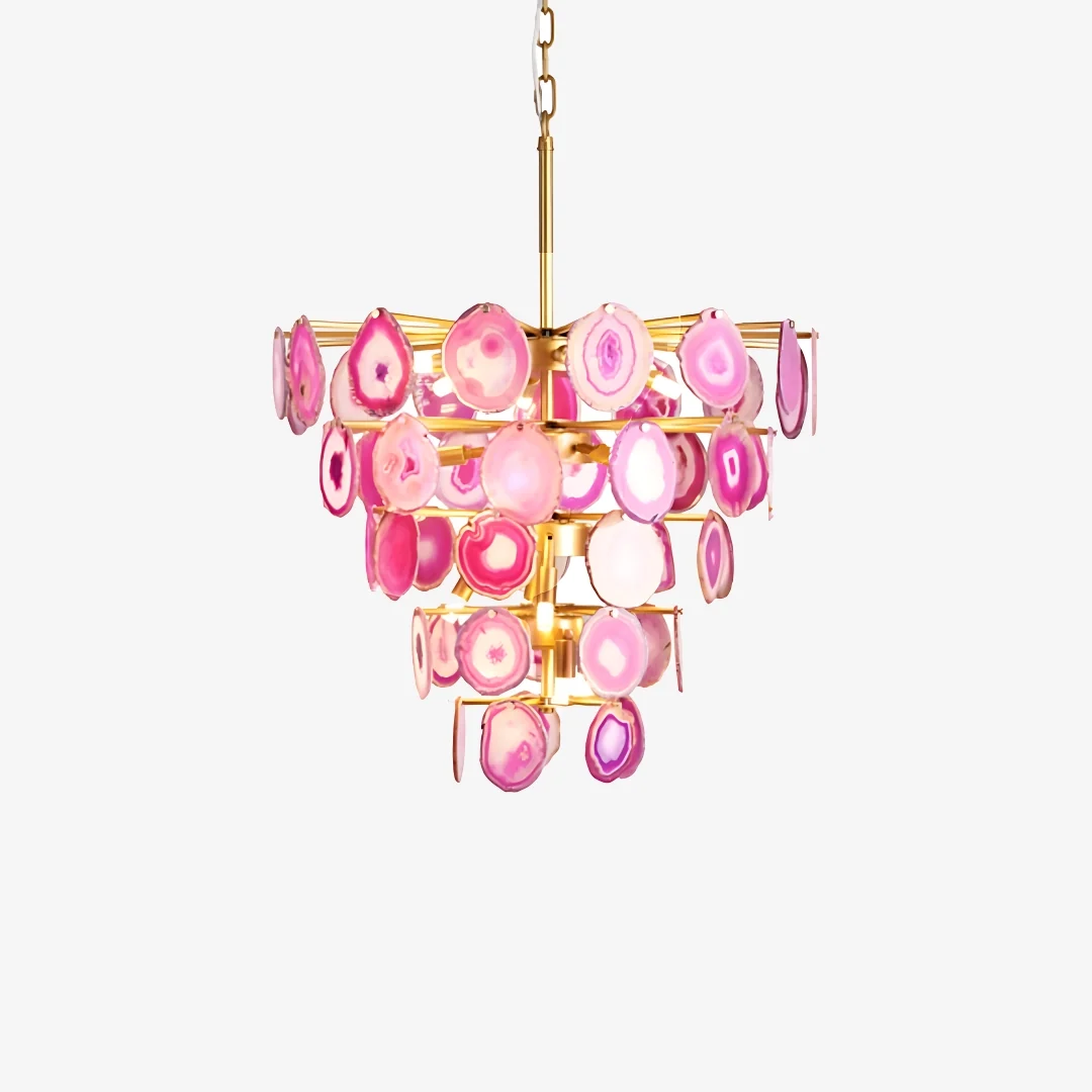 Detailed Agate Chandelier 5F Solid
