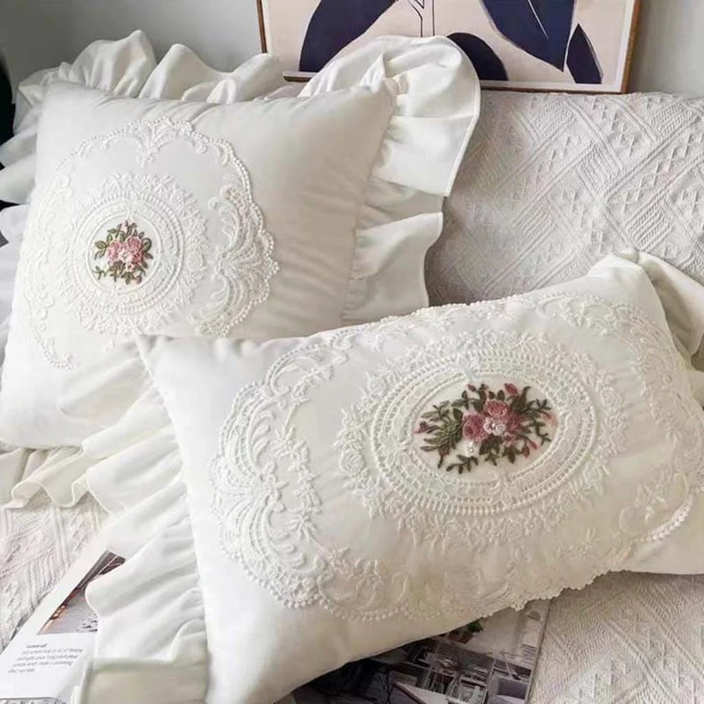 Long-Lasting Lace Ruffle Throw Pillow Powerful