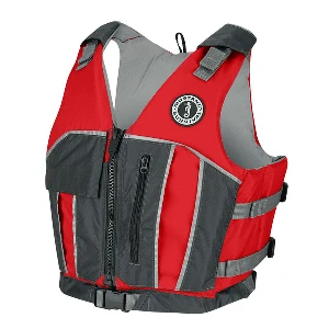 Eco-Friendly Mustang Reflex Foam Vest - Red Grey - XL XXL Flexible