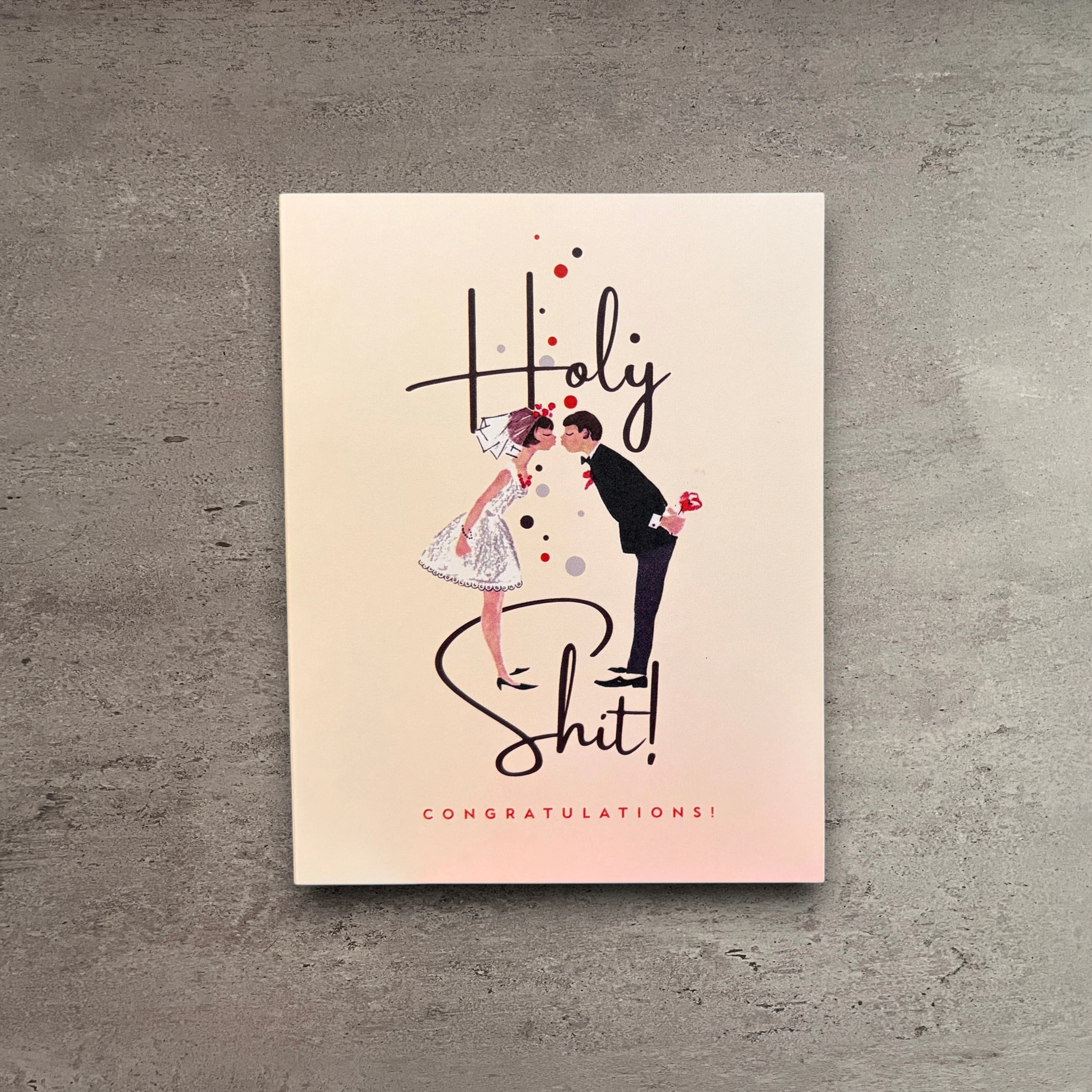 Elegant HOLY SHIT wedding card Innovative