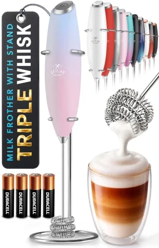 Effective Powerful Milk Frother Wand With Duracell Batteries Efficient