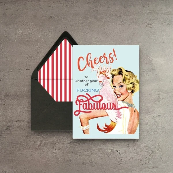 Versatile Another Year of Fucking Fabulous Birthday Card Contemporary