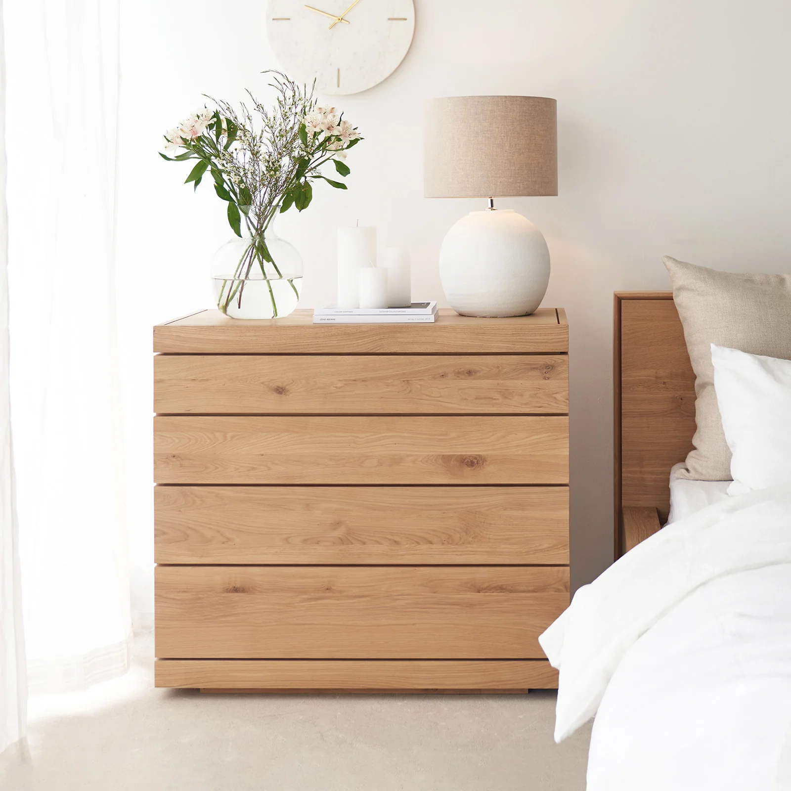 Classic Burger Chest of Drawers Oak 100cm Natural