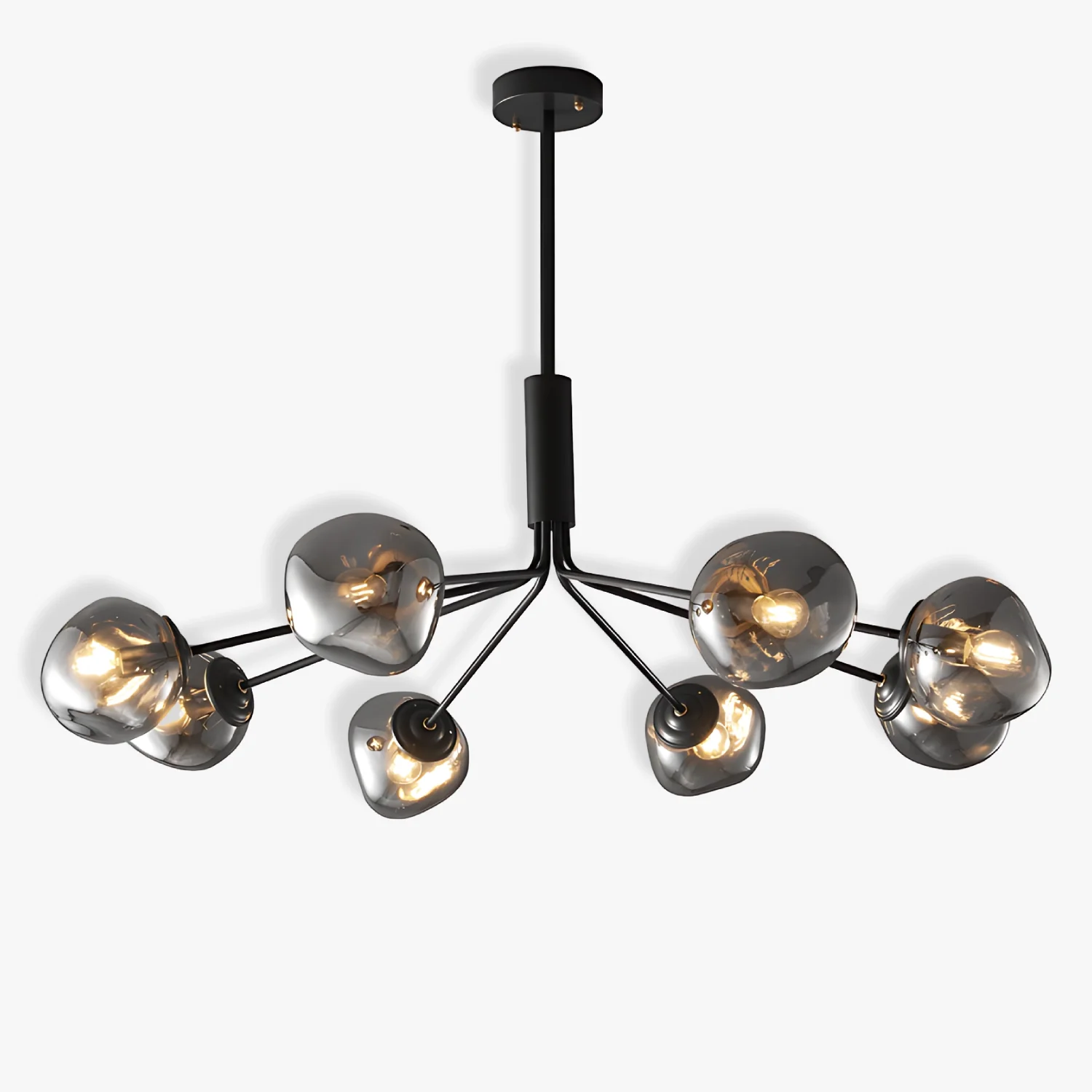 Responsible Smoked Glass Chandelier Versatile