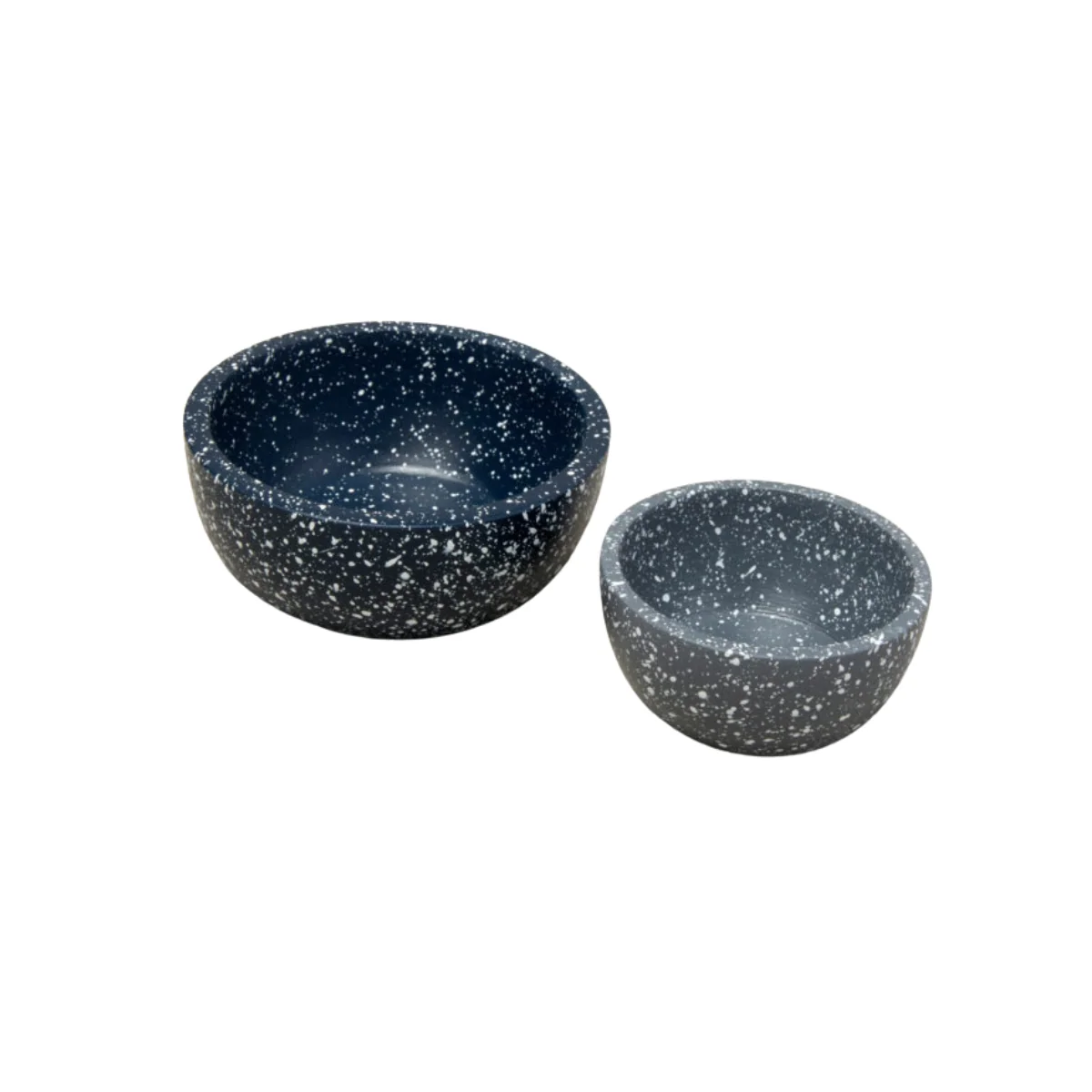 Safe Speckled Cement Nesting Bowls Set of 2 - Midnight Slate Clean