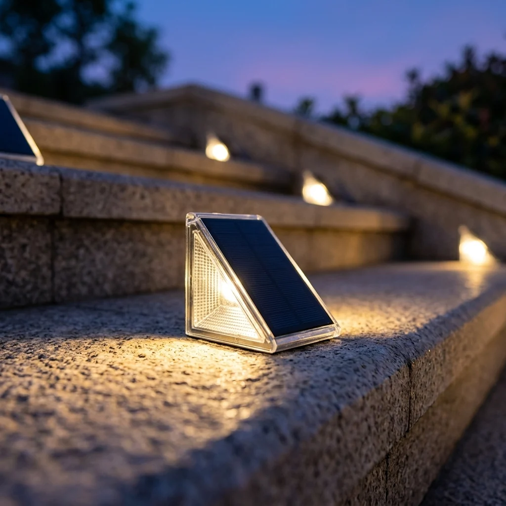 Fashionable Solar Step Lights for Stairs Paths Auto On IP67 Fine Crafted