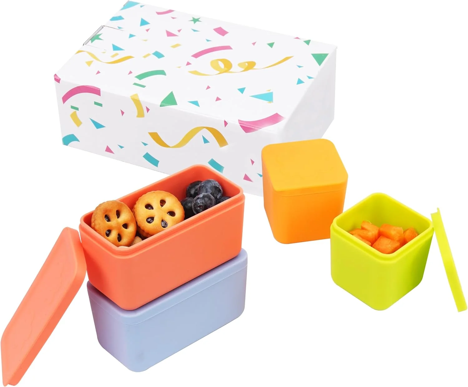 Detailed Silicone Dips Containers Compatible with OmieBox 4 Pack Salad Dressing Container To Go for Most Bento Lunch Box Consistent