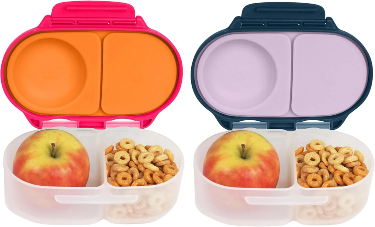 Soft b.box Snack Box 2-pack Reusable Snack Containers with Lids – Bento Box for Kids Toddlers Leakproof Lunch Box Safe