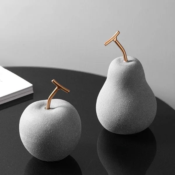 Safe Ceramic Fruit Decor Figurine Smooth