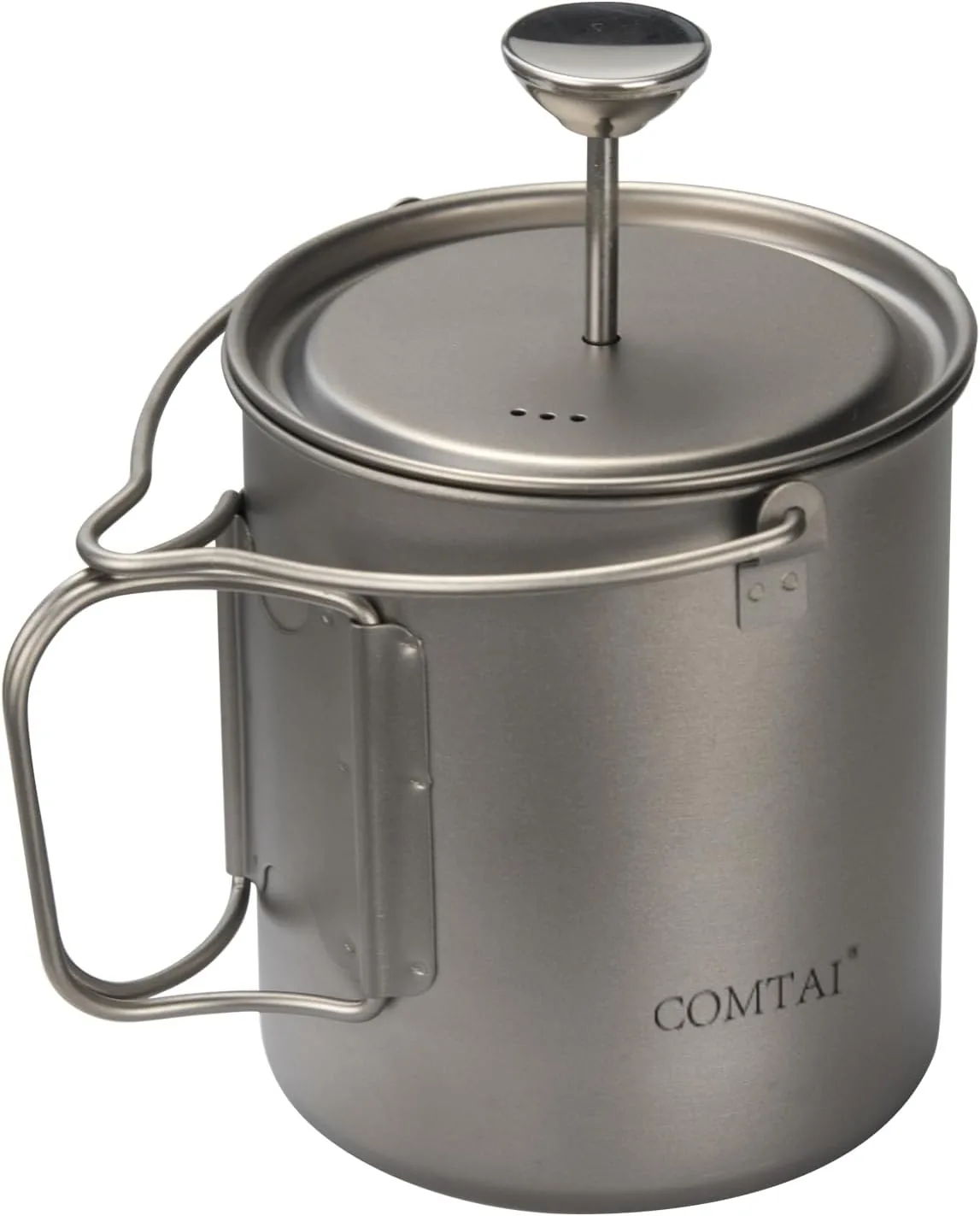 Smart Titanium French Press Pot 750mL 25 fl oz Coffee Maker Camping with Lid and Filter Titanium French Press Cup Backpacking for Outdoor Hiking Camp Enhanced