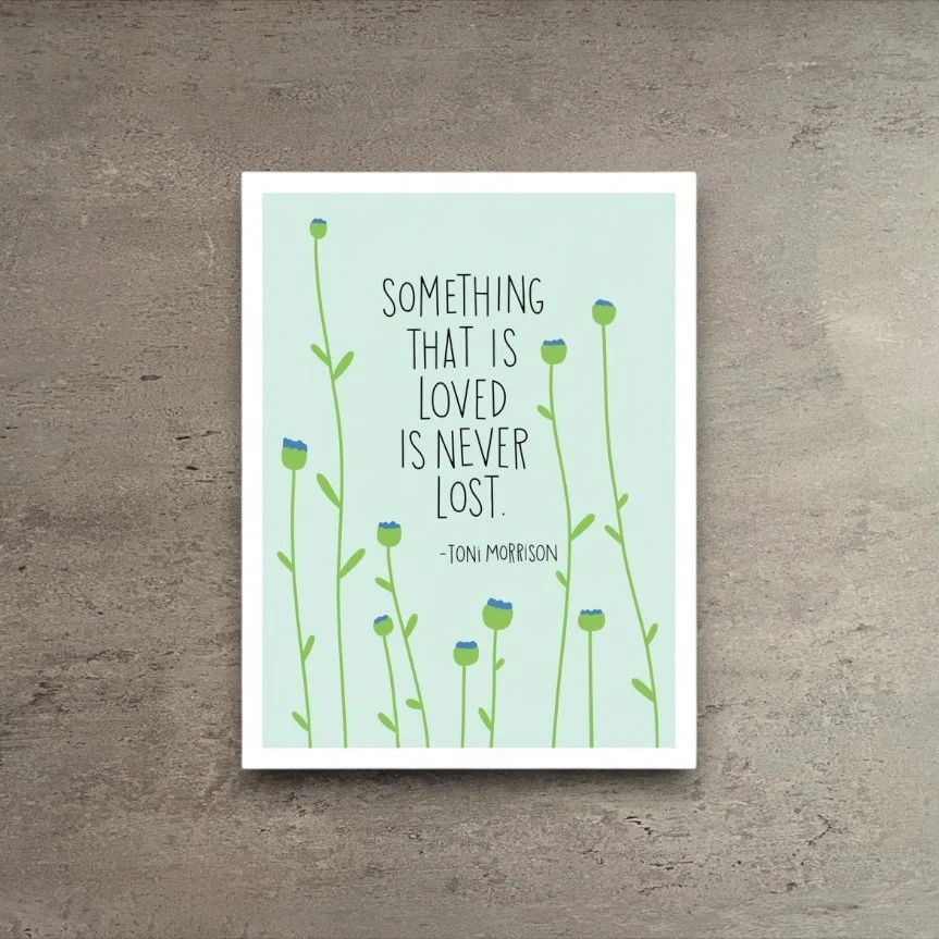 Fine Crafted Toni Morrison Quote Sympathy Card Safe