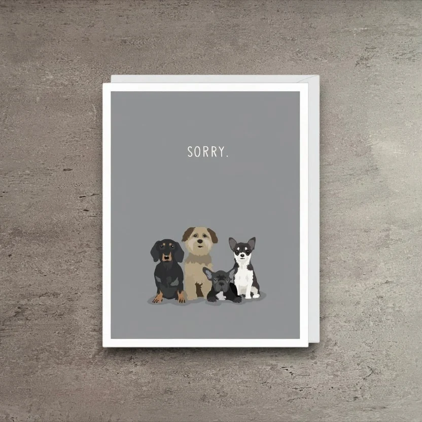 Comfortable Sorry Dogs Pet Sympathy Card Excellent