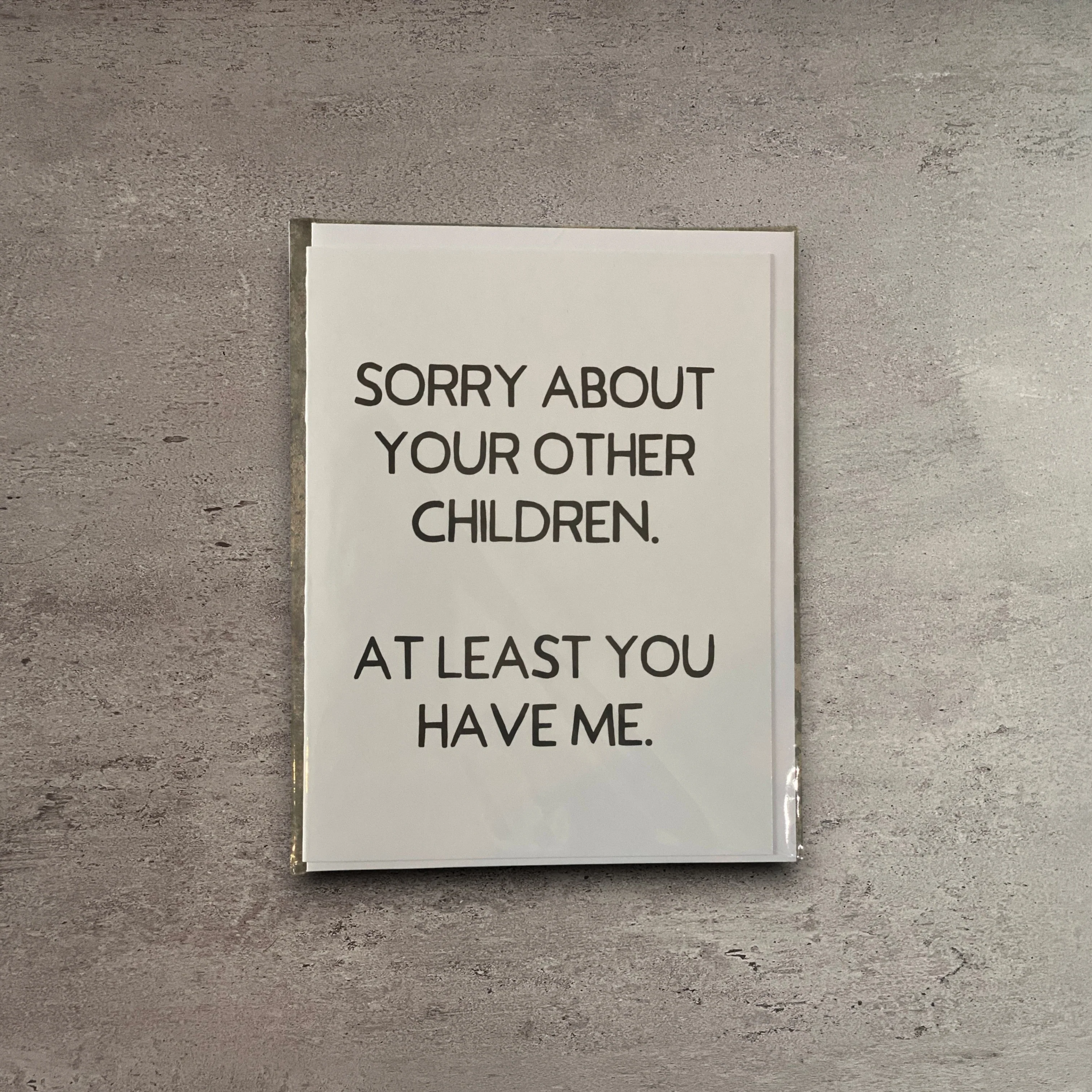 Elegant Sorry About Your Other Children Greeting Card Trendy