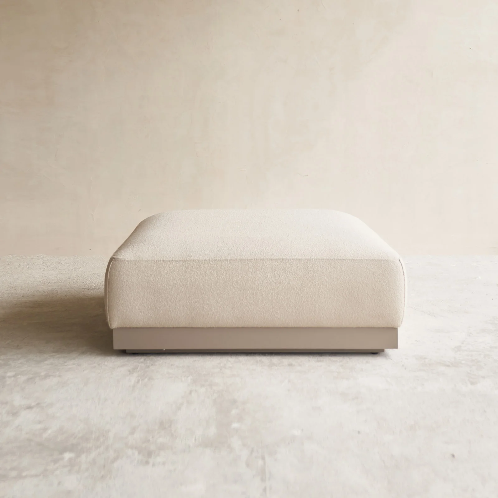 High-Grade Amalfi Outdoor Ottoman Taupe Frame - Sand 104cm Optimized