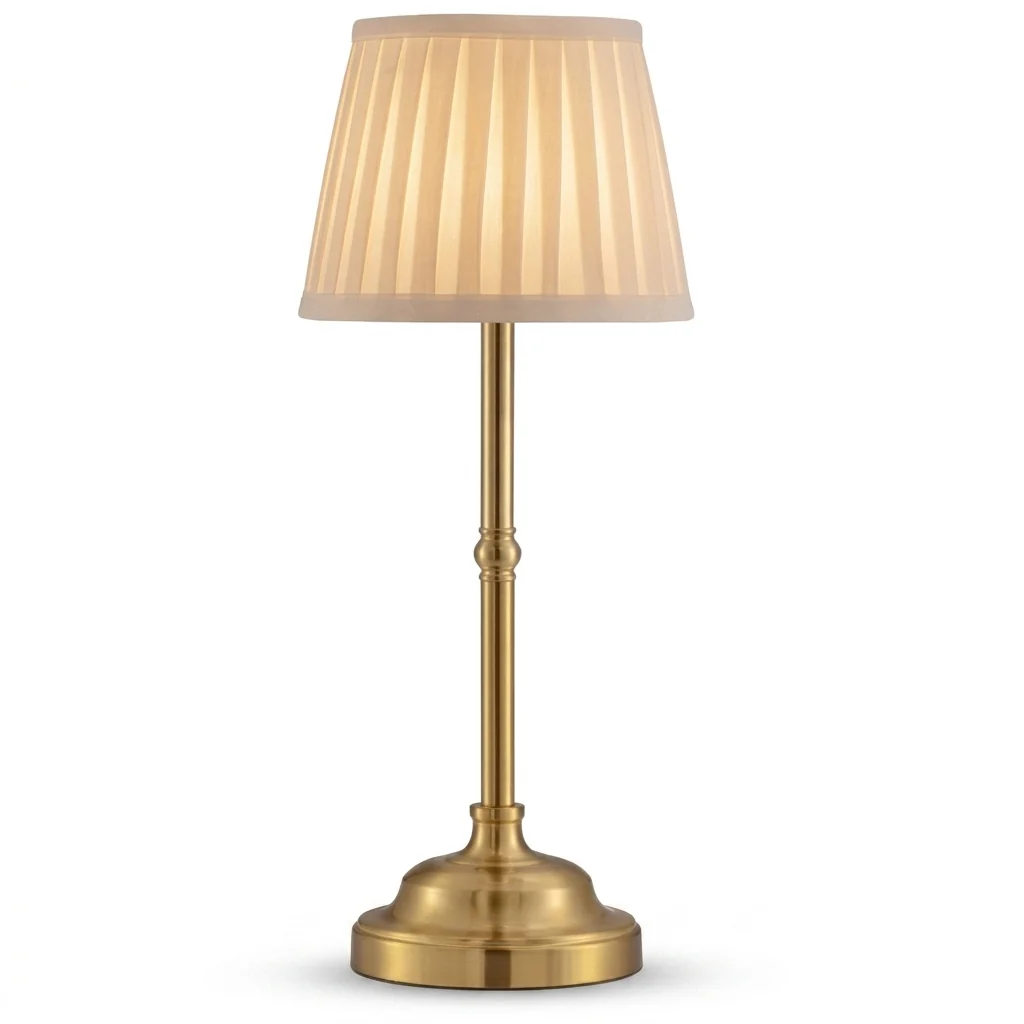 Refined Touch Dimmable Fabric Desk Lamp Tri-Colour Cordless Stylish
