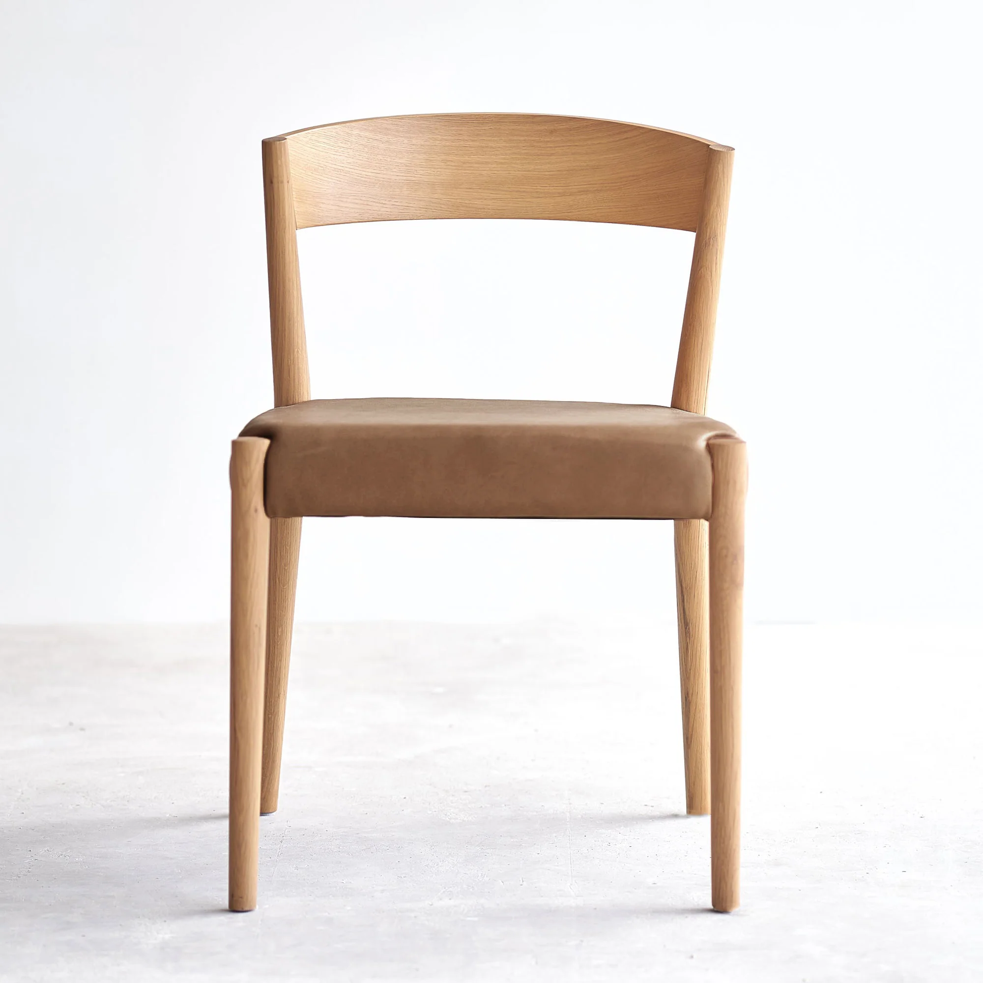 Consistent Ronda Leather Dining Chair Oak Frame - Pecan Selected