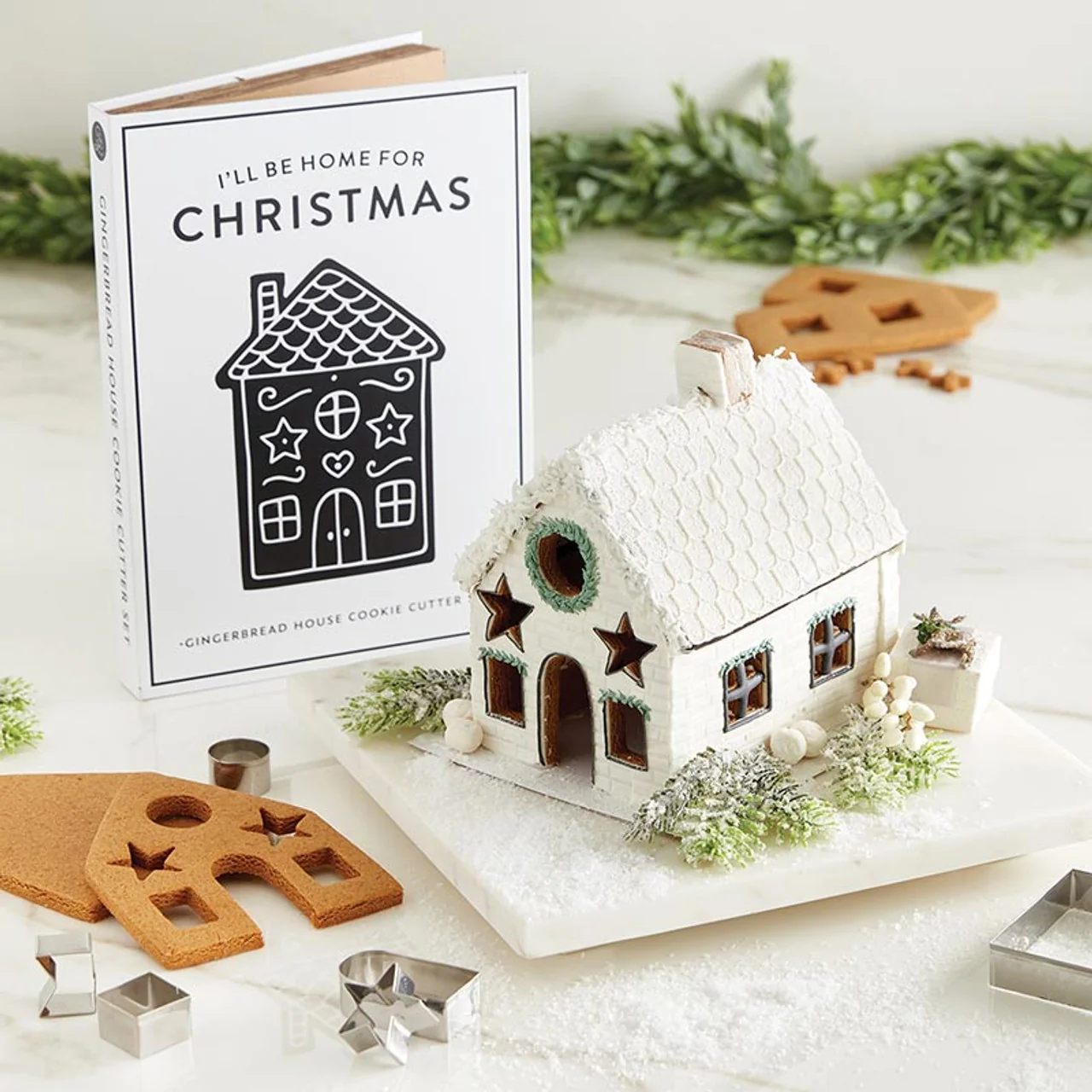 Breathable Gingerbread House Cookie Cutter Set Book Box Excellent
