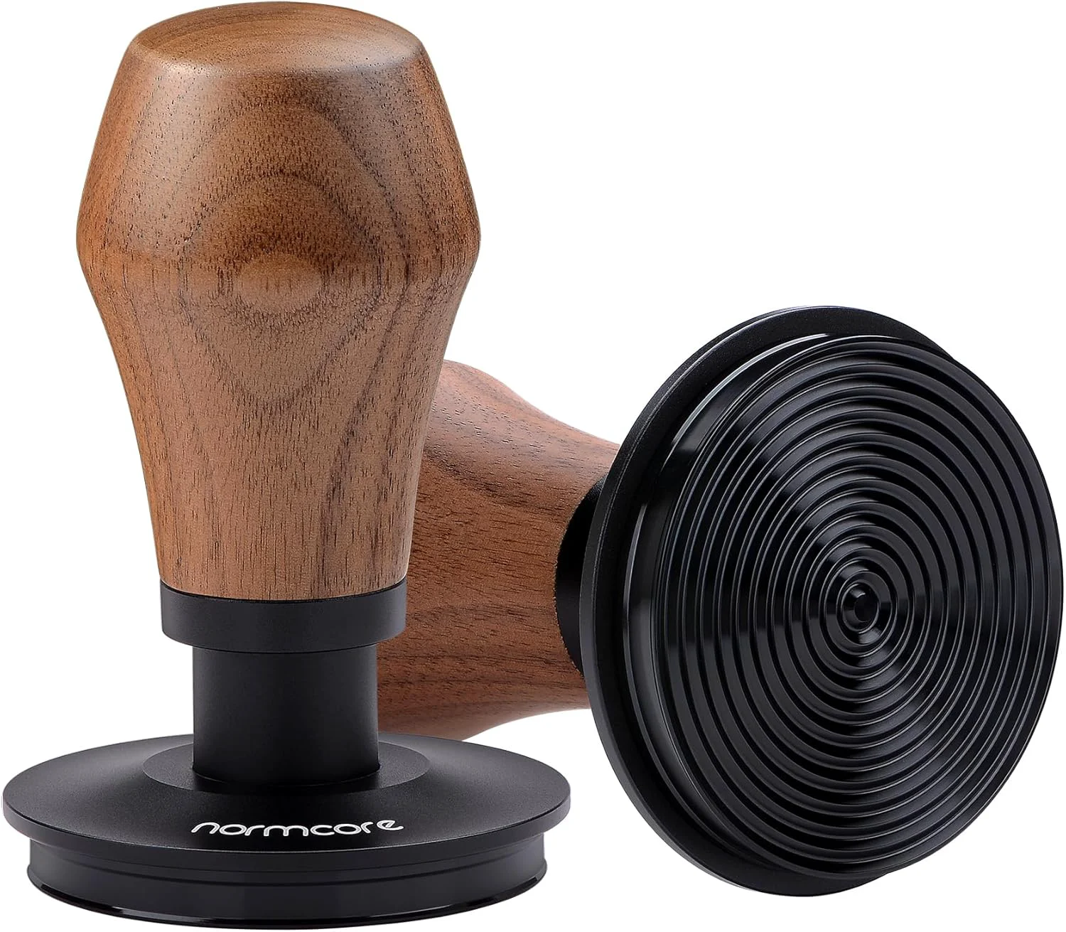 High-End Normcore 58.5mm Espresso Coffee Tamper V4 - Spring Loaded Tamper With Titanium PVD Coating Ripple Base -15lb 25lb 30lbs Springs Functional