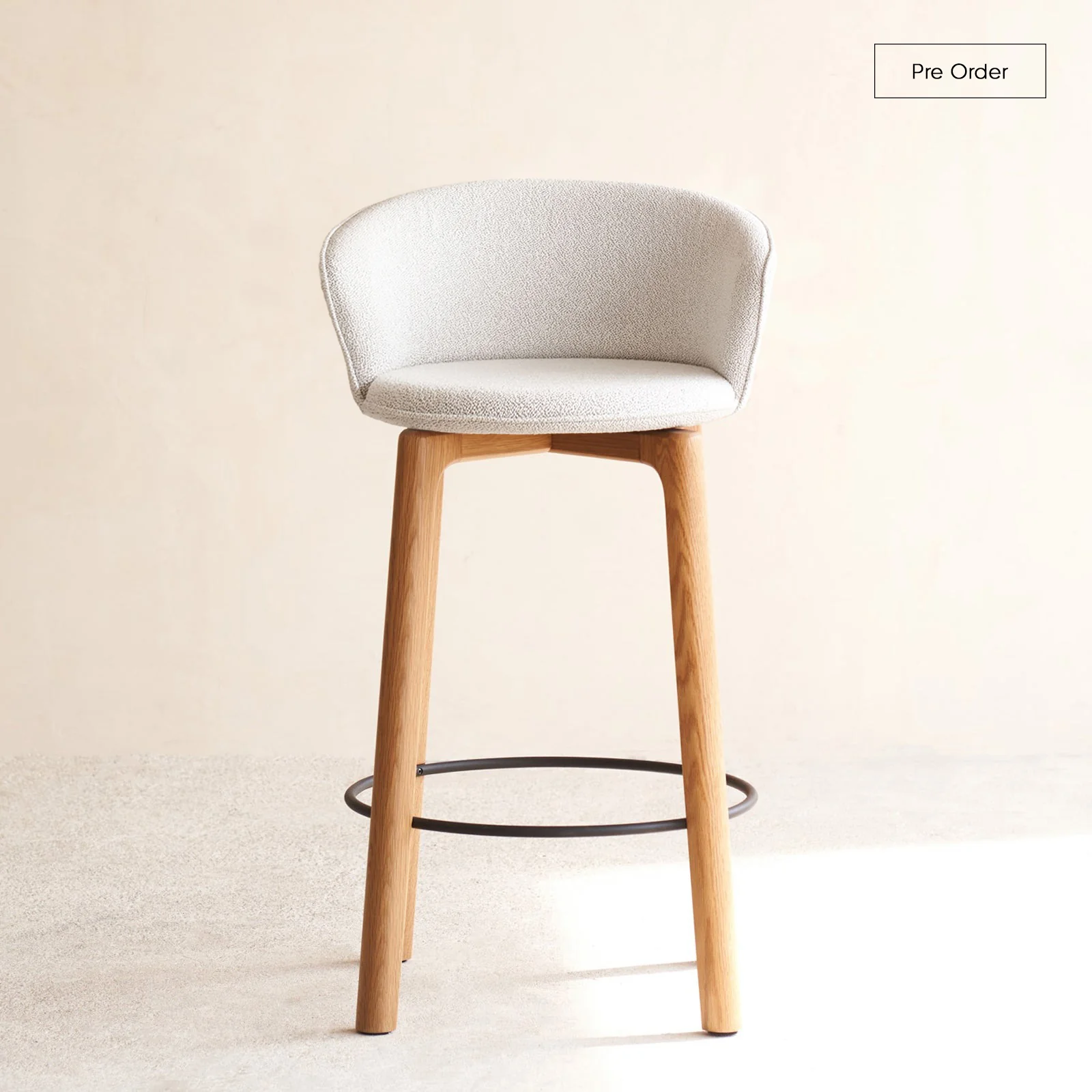 Detailed Glide Counter Stool Bespoke Fabric Premium Material