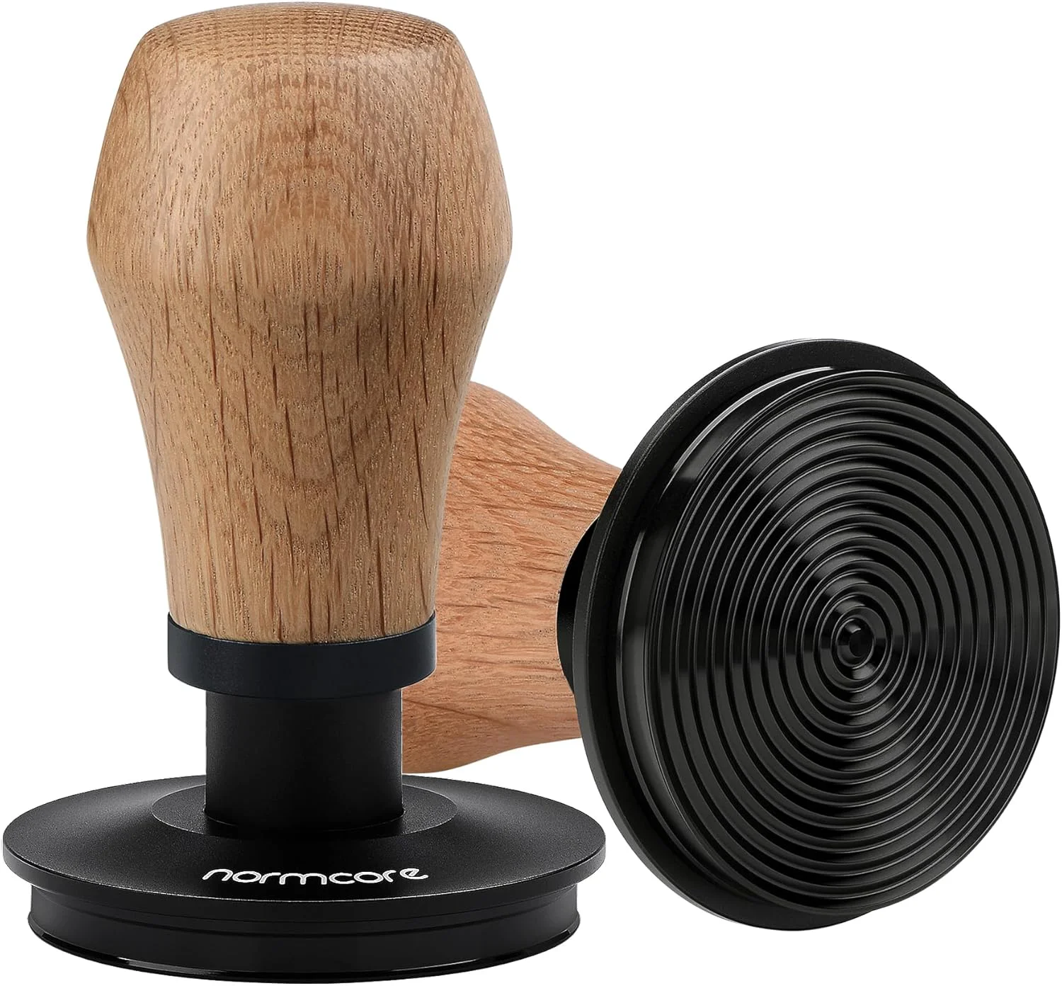Certified Normcore 58.5mm Coffee Tamper V4 - Coffee Tamper With Titanium PVD Coating Ripple Base -15lb 25lb 30lbs Springs Prestigious