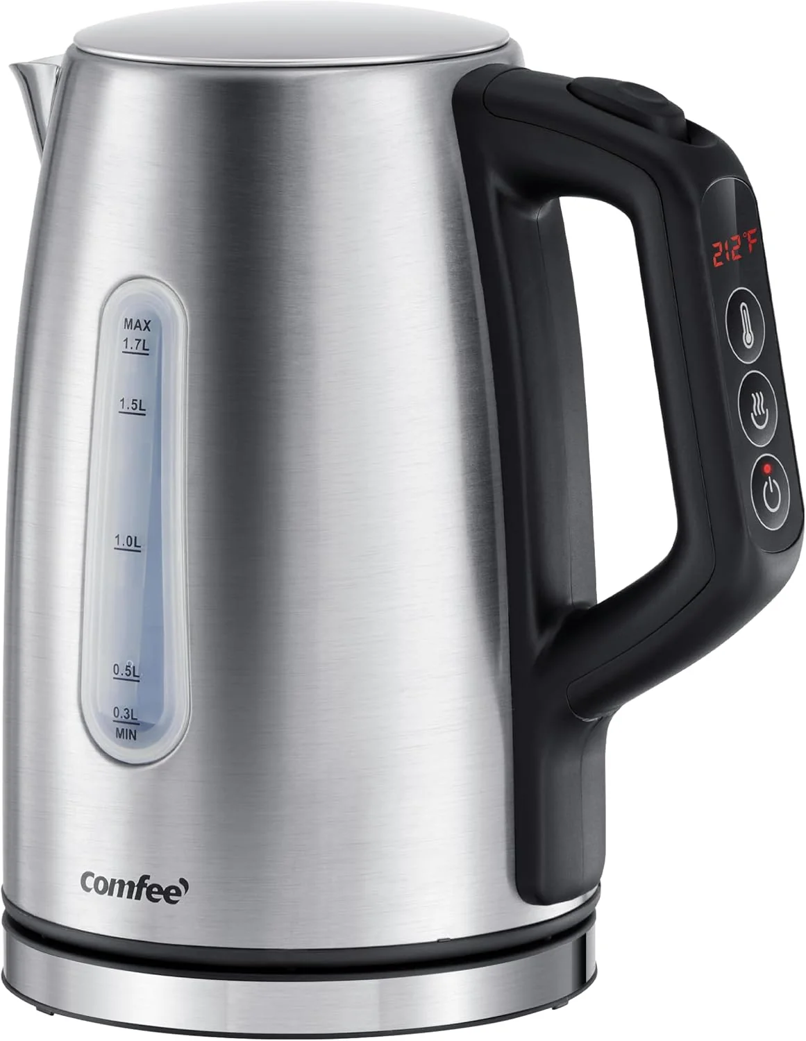 Genuine COMFEE' Stainless Steel Temperature-Control Kettle 1.7L with 6 Preset Mode Selected