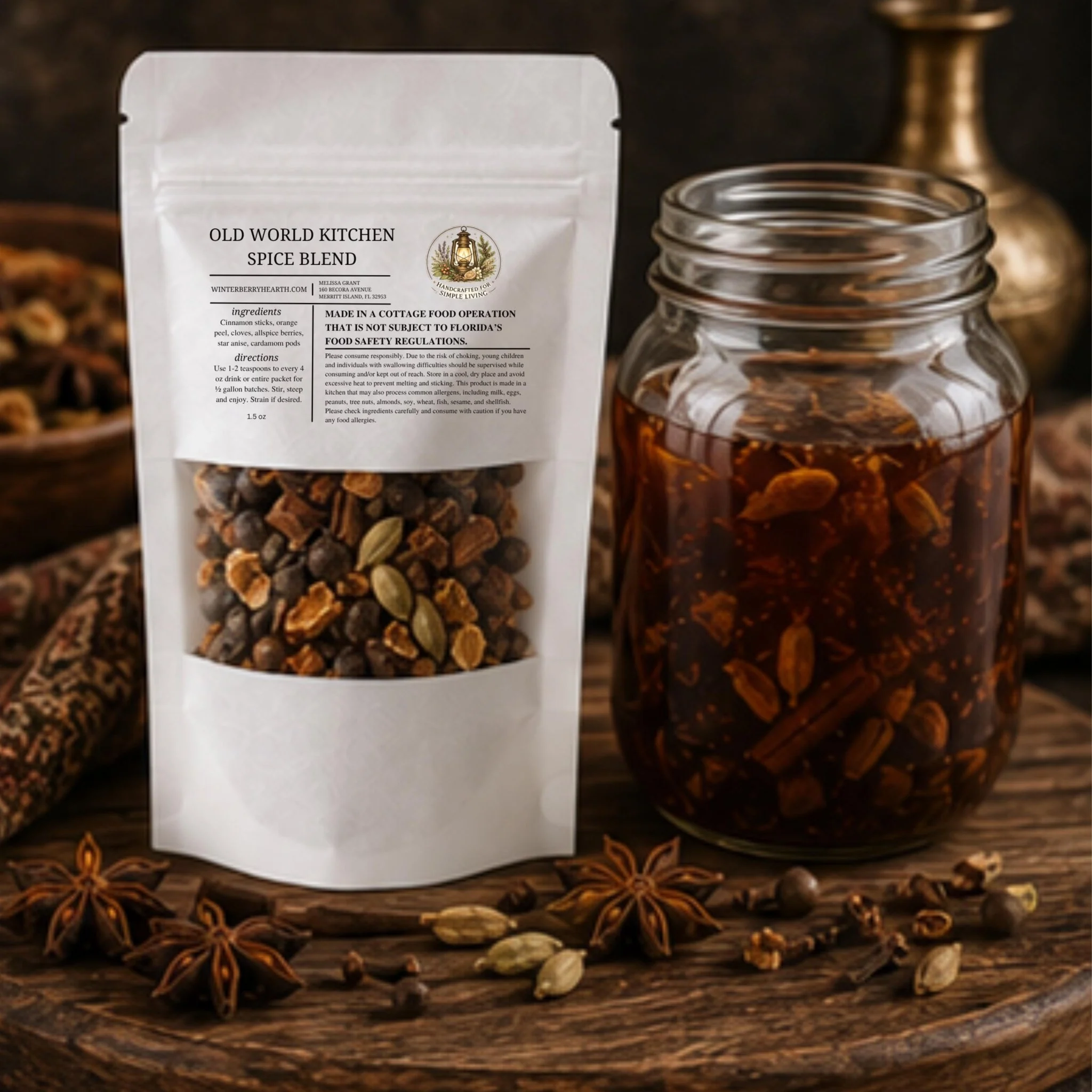 Traditional Old World Kitchen Mulling Spice Blend Mulled Wine Drink Infusion Quality
