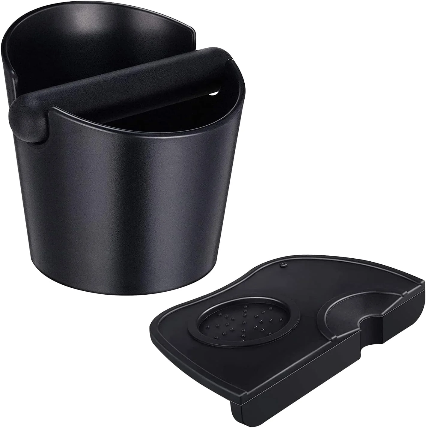 High-Quality Coffee Knock Box Set of 2 Pieces Espresso Knock Box Coffee Tamper Mat Reliable Barista Tools Contemporary