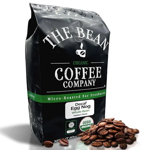 Artisan The Bean Organic Coffee Co. Decaf Egg Nog 80 Ounce Selected