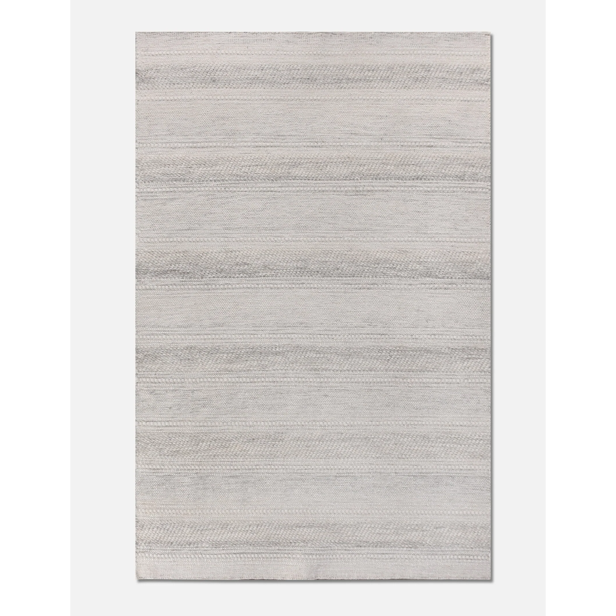 Sustainable Mures Handwoven Woolen Rug - Ivory light Grey Green