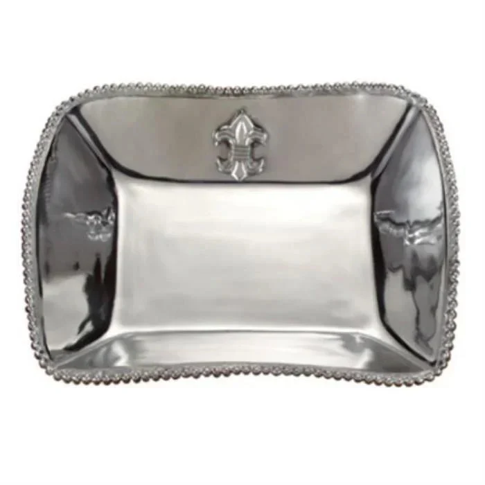 Official Dinner Bowl in Fleur de Lis DesignFleur de Lis 15-inch Beaded Pasta Bowl Premium Material