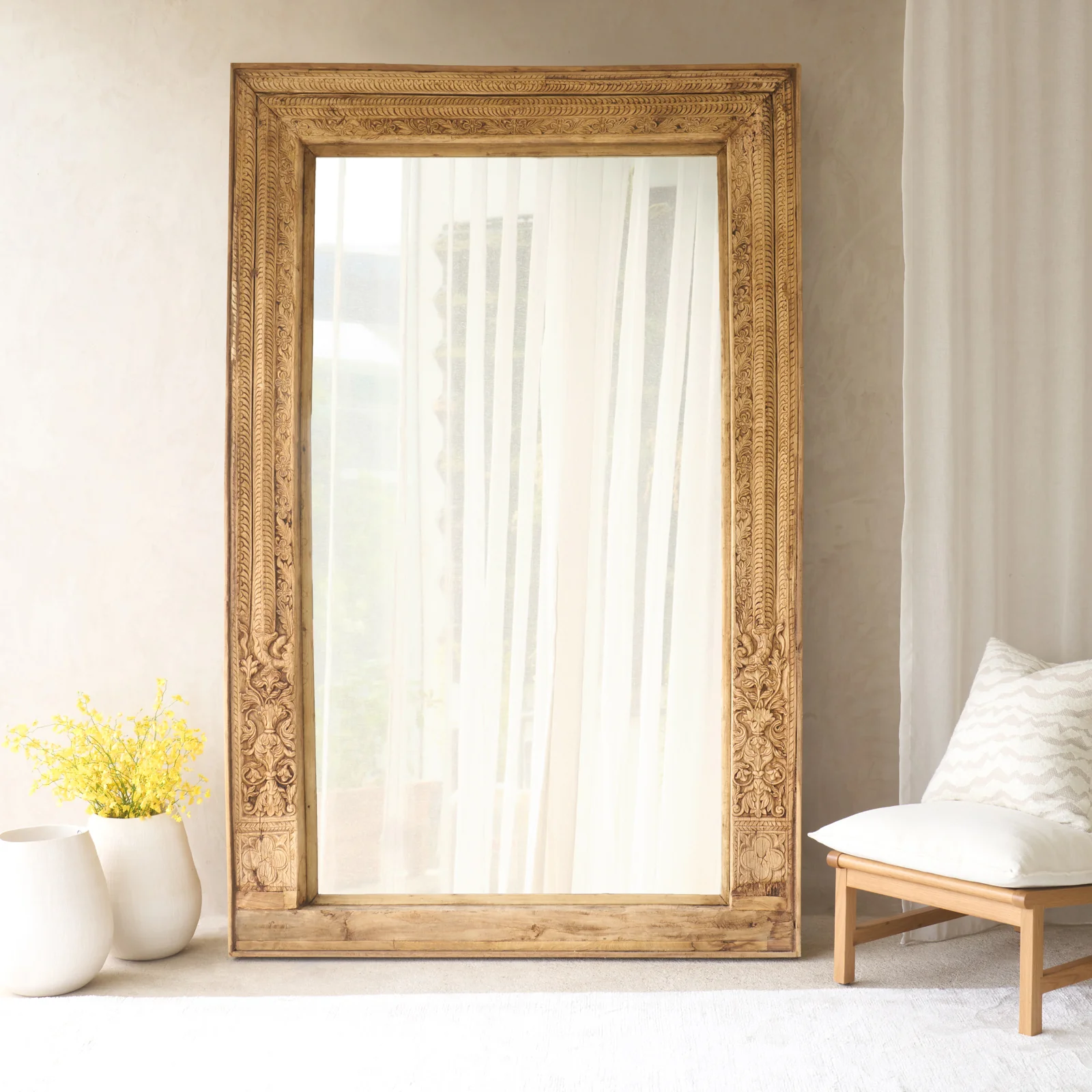Solid Reclaimed Architectural Teak Mirror A Innovative