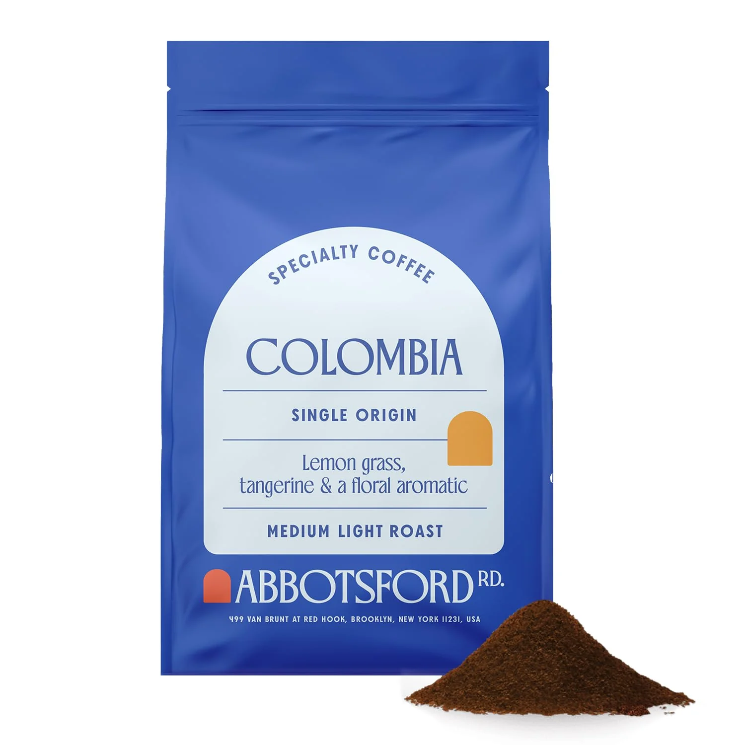 Clean Colombia Ground Coffee Single Origin Medium-Light Roast Coffee with Lemongrass Tangerine Floral Aromatic Notes Colombian Specialty 12oz Bag User-Friendly