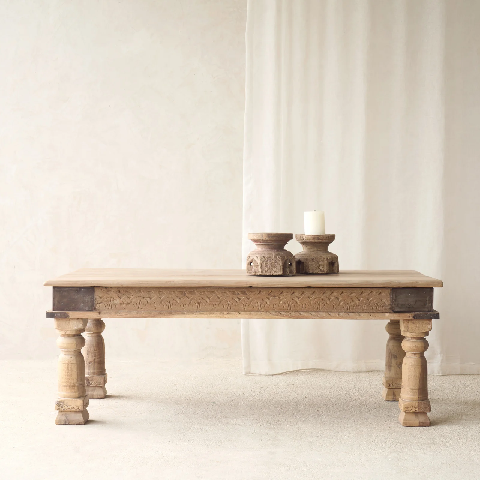 Durable Vintage Teak Coffee Table Natural No. 1