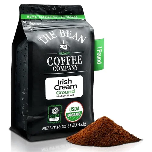 Breathable The Bean Organic Coffee Co. Irish Cream 16 Ounce Pure